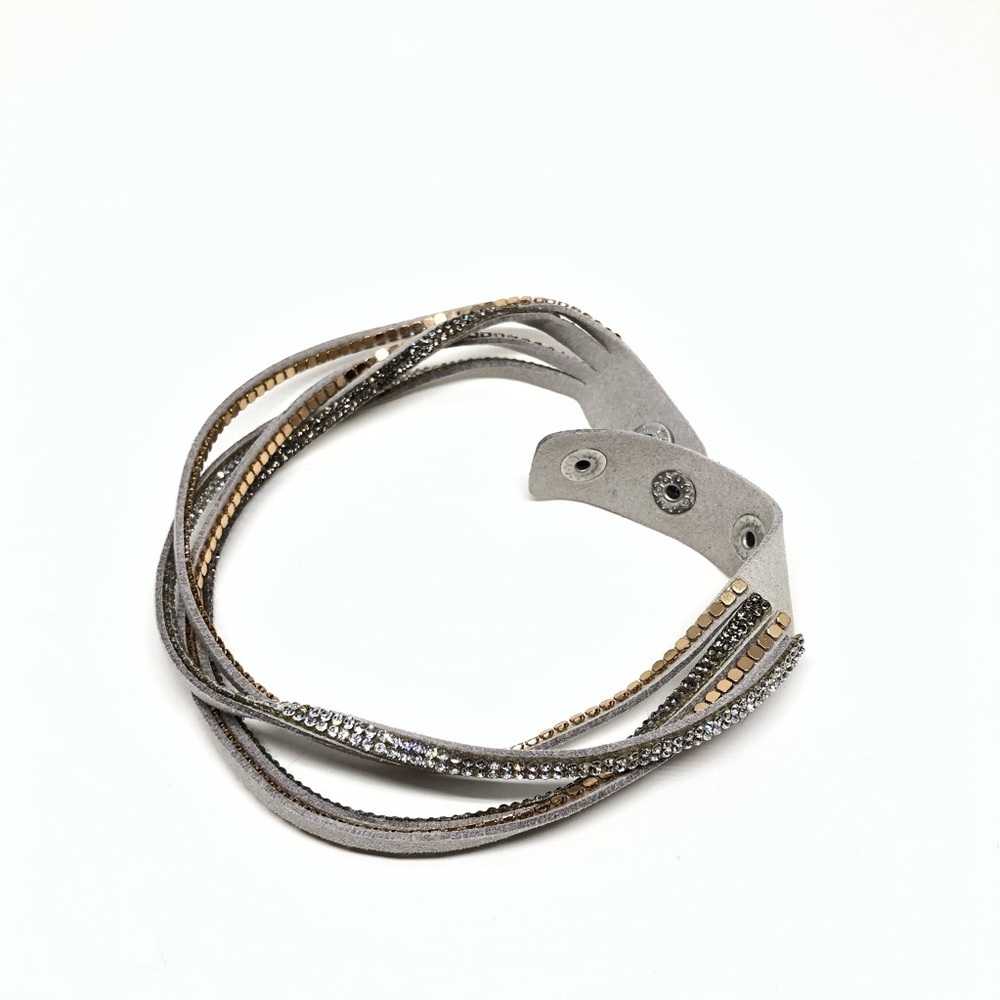 Bling Leather Wrap Bracelet